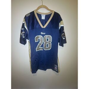 Reebok‎ On Field St. Louis Rams Marshall Faulk #28 NFL Jersey Blue Size XL
